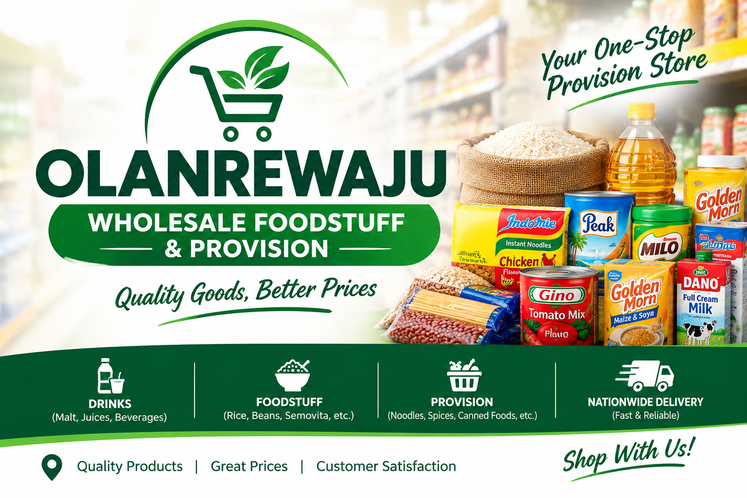 Olarenwaju wholesale foodstuff and provision