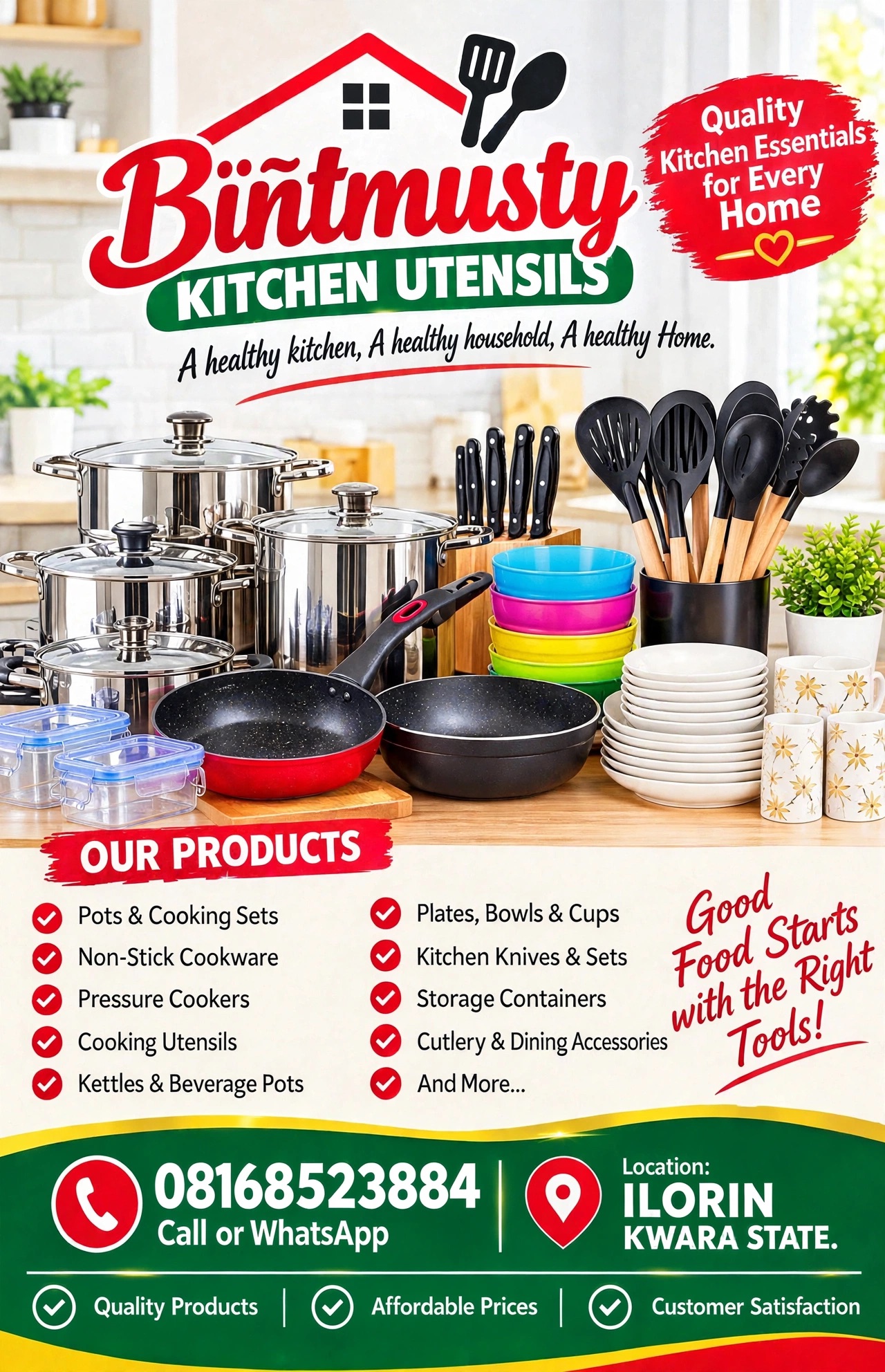 Bïñtmusty kitchen utensils