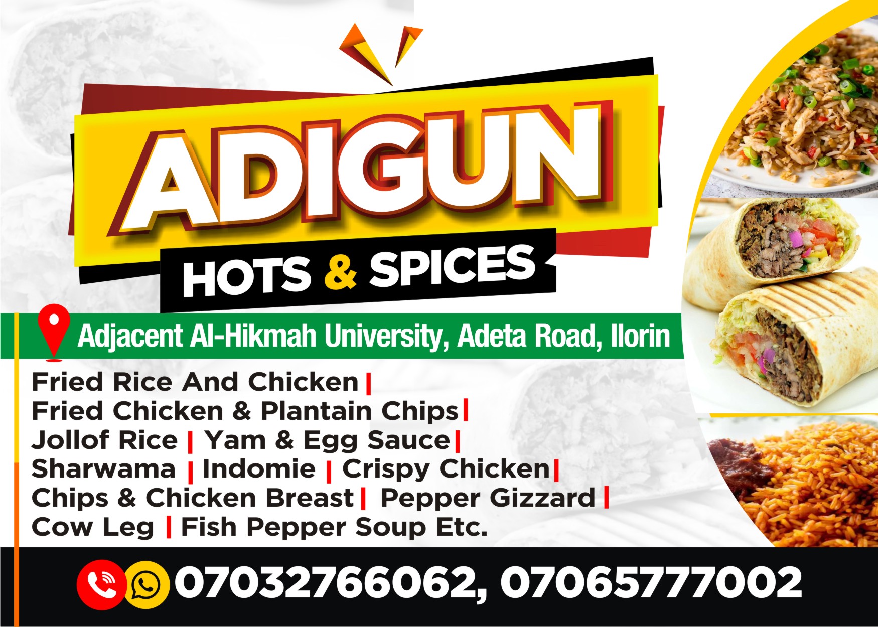 Restaurant /adigun hots & spices