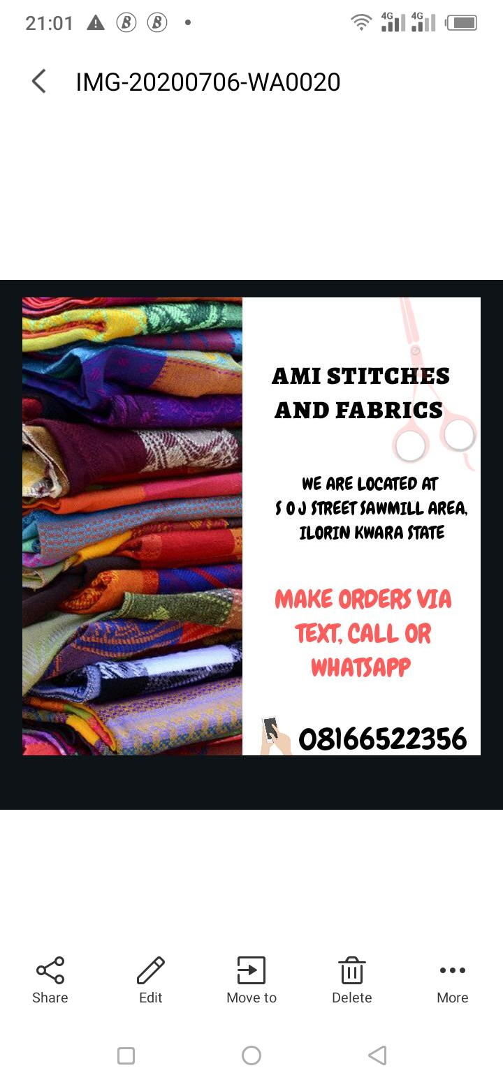 Ami,s Stitches/Temitope fashion designer