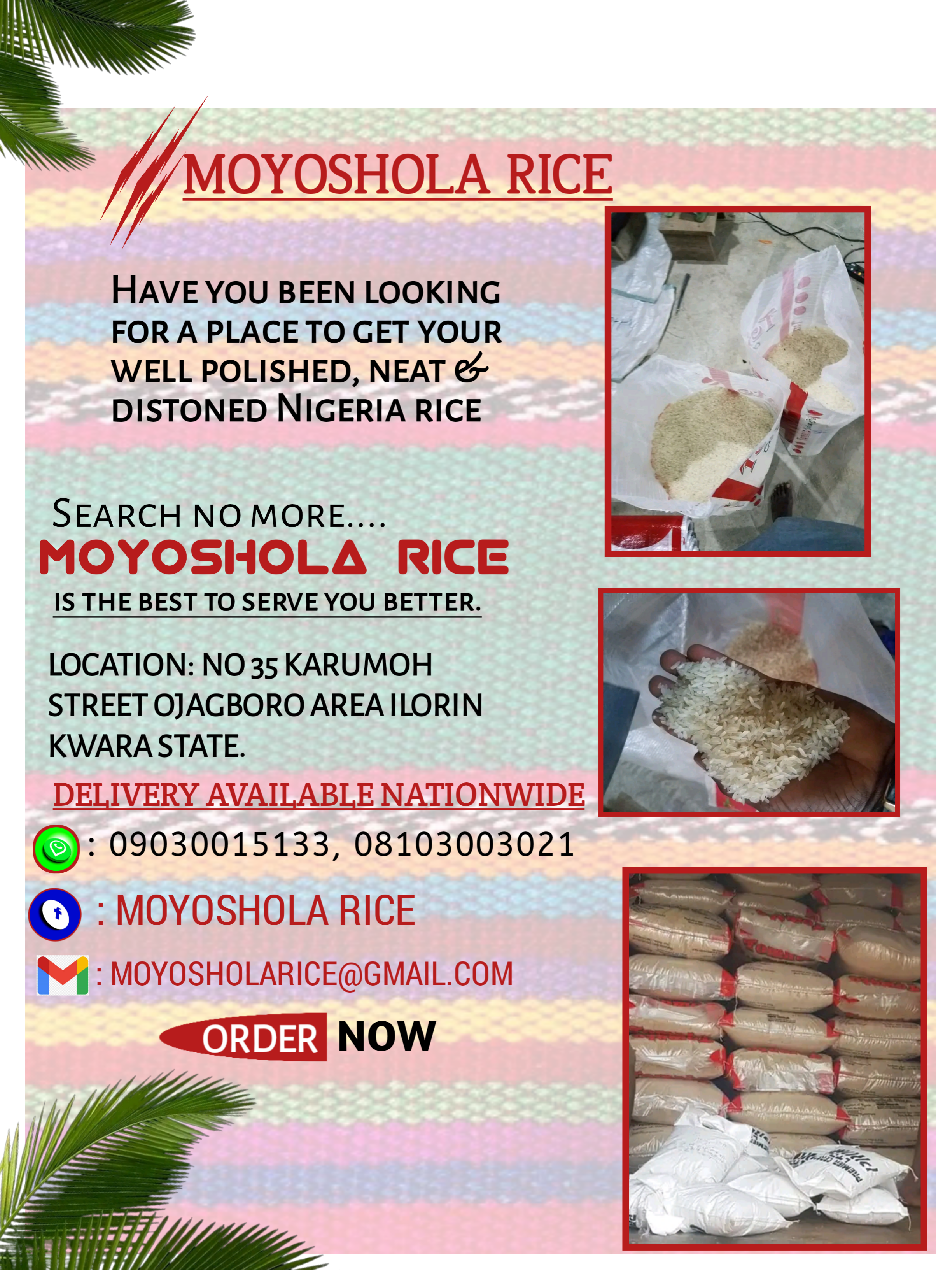 Moyoshola rice